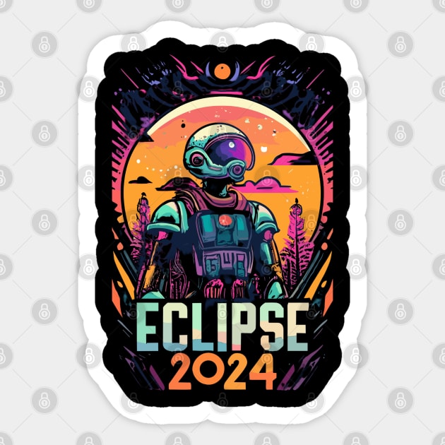 solar eclipse 2024 Sticker by vaporgraphic